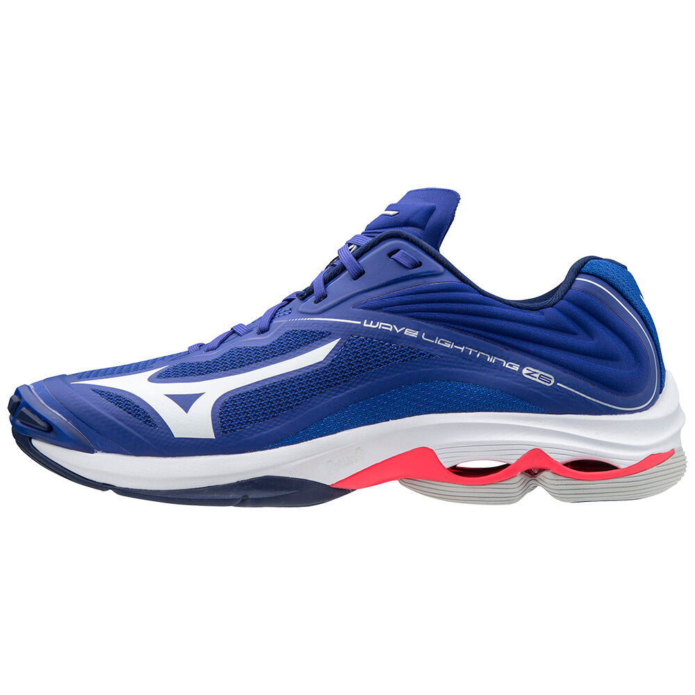 Mens Mizuno Wave Lightning Z6 Volleyball Shoes Blue/White/Pink Philippines (QYGXBL254)